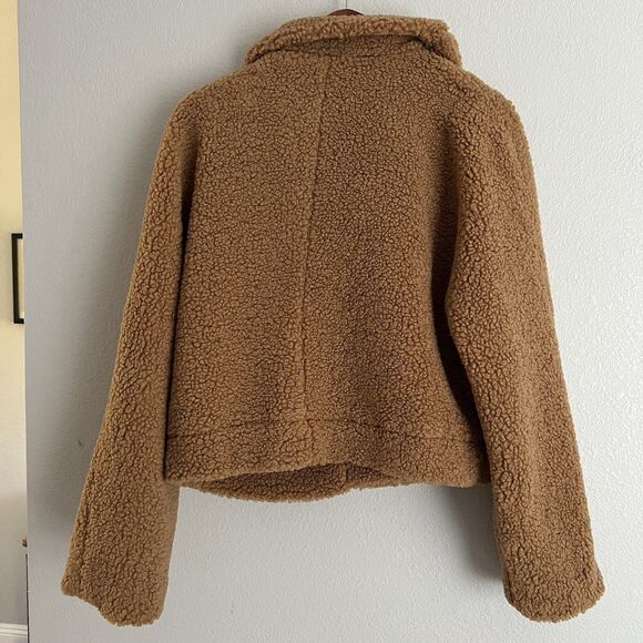 Free People Izzy Wrap Teddy Jacket in Sand Size XS We The Free - Picture 2 of 5